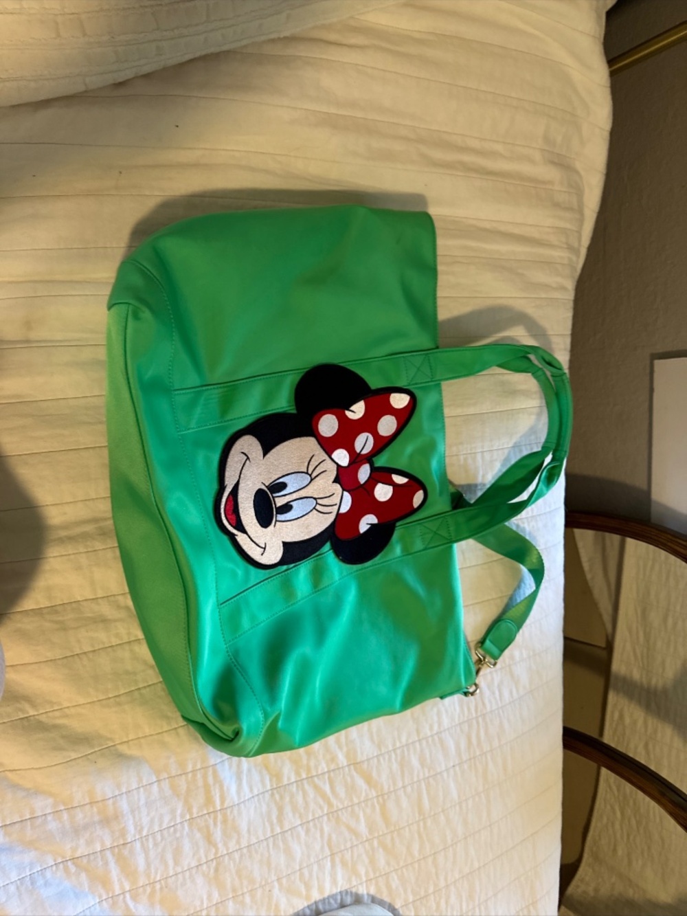 Disney Minnie Mouse Large Stoney Clover Lane Large Green Tote - Picture 8 of 8